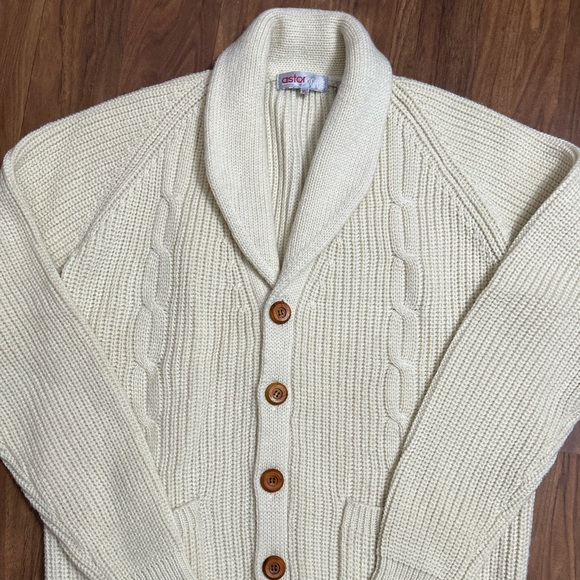 AstorONE Oversized Grandpa Button Down Shawl Collar  Cardigan  Sweater Size XL - Picture 4 of 9